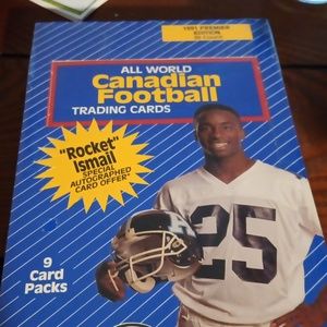 All world Canadian football CFL cards unopened 36 sealed pack box brand new